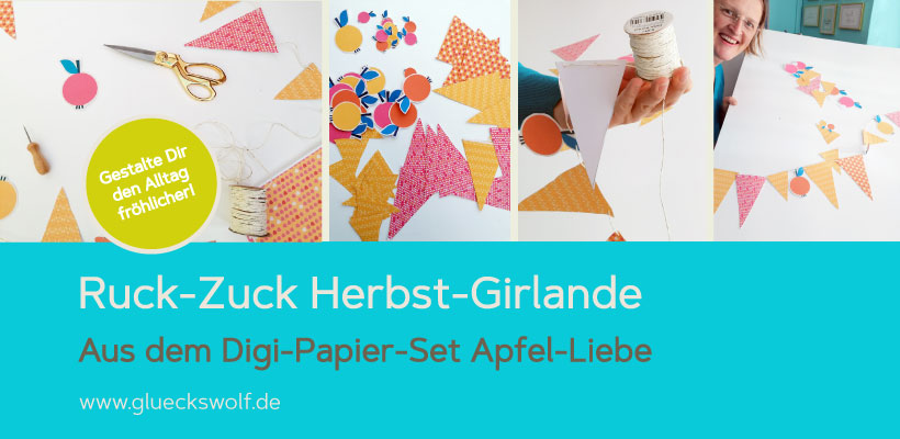 So erstellt Du Ruck-Zuck eine farbenfrohe, herbstliche Papier-Girlande: Eine Papierbastel-Idee für Kinder und Erwachsene für verregnete Herbst-Nachmittage