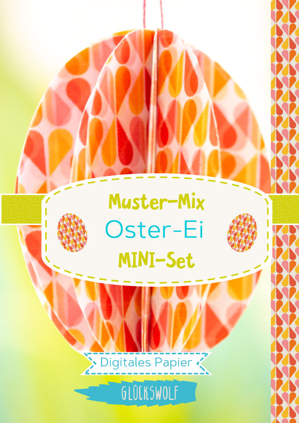 Link zum Glückswolf-Shop Muster-Mix Oster-Ei Mini-Set